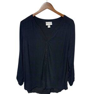 Ava & Viv Blouse Black Size 1x